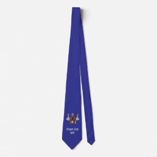 Le Pape Leo XIV Cravate cravate bleu/blanc Homme c