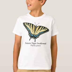 Le papillon de machaon de tigre badine le T-shirt