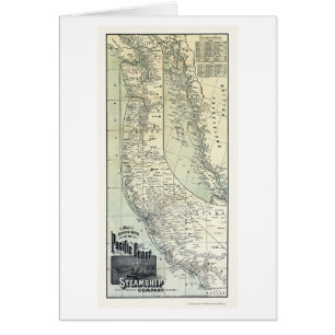 Le paquebot conduit la carte 1891 de la publicité