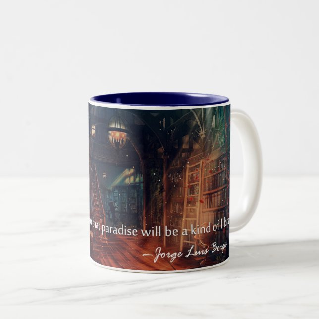 Le paradis est un genre de tasse de bibliothèque (Devant droit)