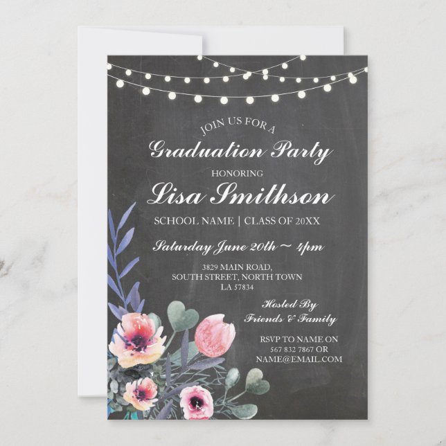 Le Parti de la graduation russe Pastels Invitation (Devant)