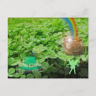 Le patch de trèfle, carte postale