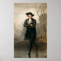Le Patinage - Gilbert Stuart Poster des Beaux Arts
