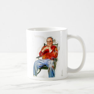 Le patron avec la tasse de beaux-arts de sauce