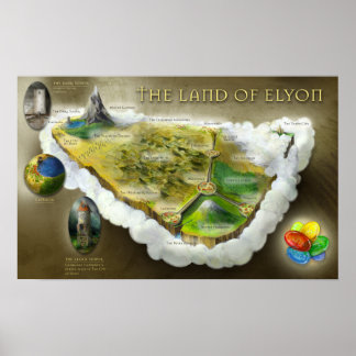 Le pays d'Elyon | Poster carte