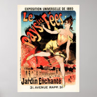 LE PAYS DES FEES Jules Cheret Poster Vintage Paris