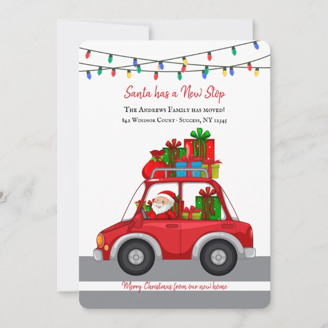 Le Père Noël a un nouvel arrêt Carte de vœux animé (Devant)