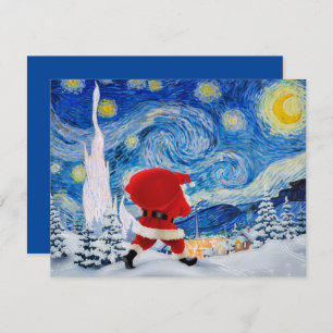 Le Père Noël arrive Carte postale