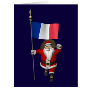 Le Père Noël Avec L'Enseigne De France