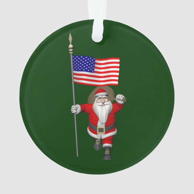 Le Père Noël Avec L'Enseigne Des États-Unis (dos)