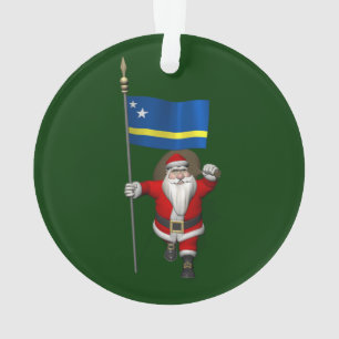 Le Père Noël Avec L'Ensigne De Curaçao