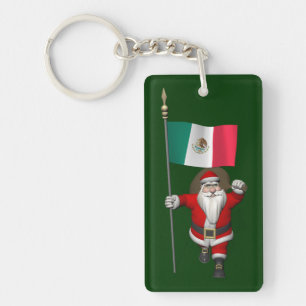 Le Père Noël Avec L'Ensigne Du Mexique