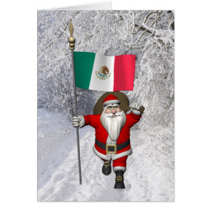 Le Père Noël Avec L'Ensigne Du Mexique
