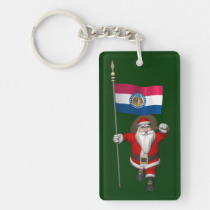 Le Père Noël Avec L'Ensigne Du Missouri