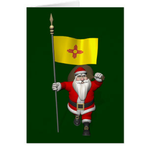 Le Père Noël Avec L'Ensigne Du Nouveau Mexique