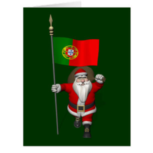 Le Père Noël Avec L'Ensigne Du Portugal