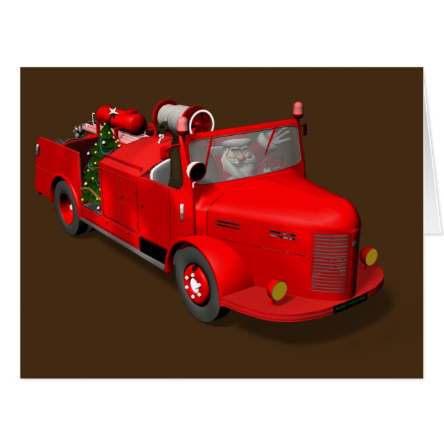 Le Père Noël Doux Dans Le Moteur De Feu (Devant horizontal)