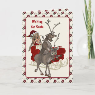Le Père Noël est la carte de Noël tardive
