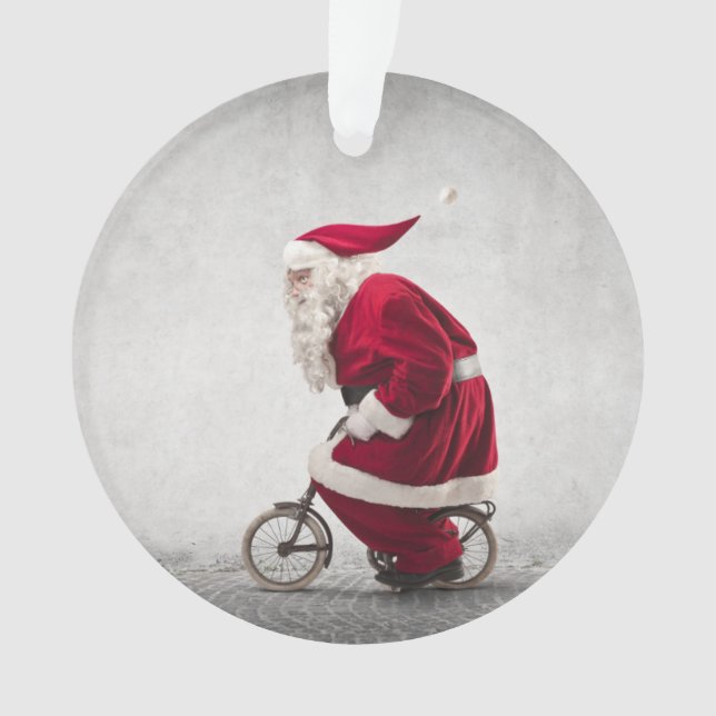 Le père noël monte une bicyclette (devant)