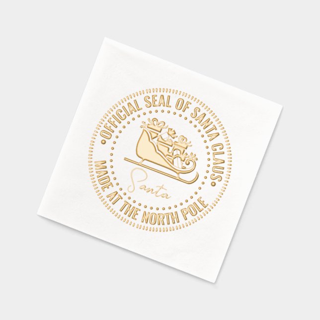 Le Père Noël Sleigh "Sceau Officiel" Fait Pôle Nor (Gauche)