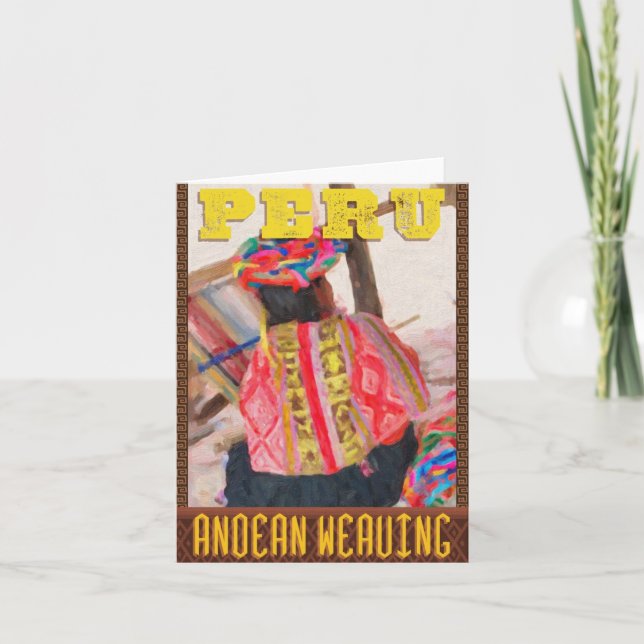 Le Pérou : L'art du carte pour notes de tissage (Devant)