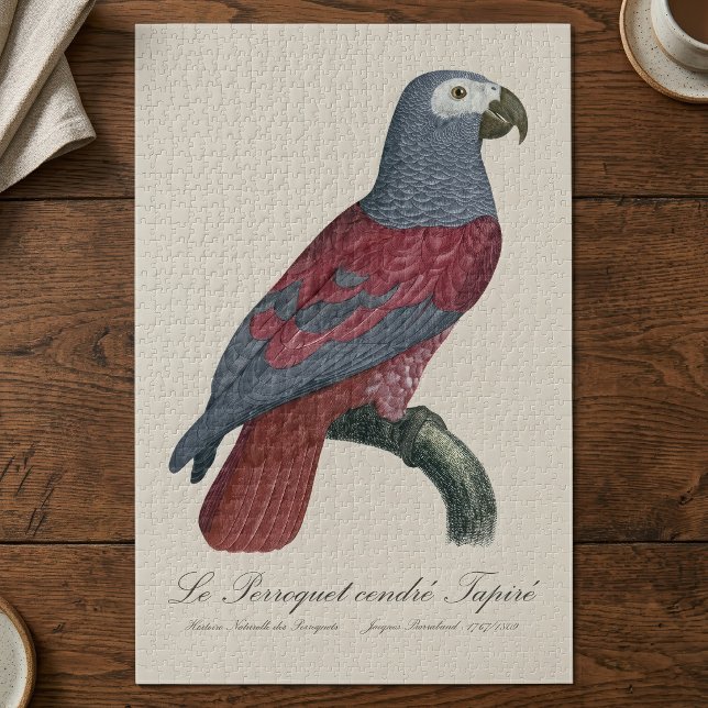Le Perroquet cendre Tapire (African Grey Parrot Red Factor Psittacus Erithacus. Jigsaw Puzzle)