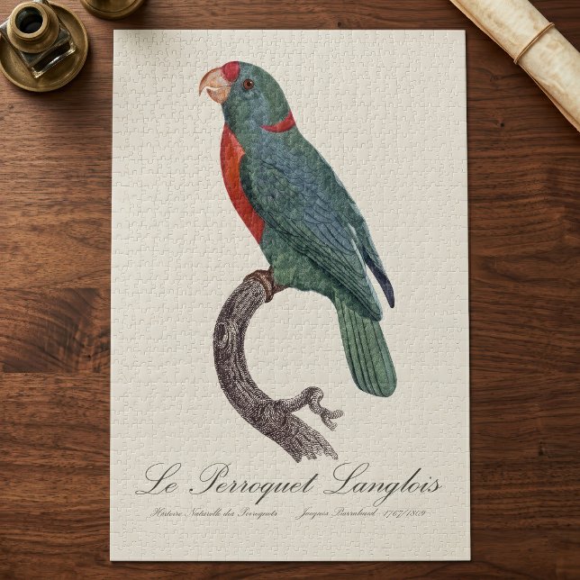 Le Perroquet Langlois (Le Perroquet Langlois by Jacques Barraband. Jigsaw Puzzle)