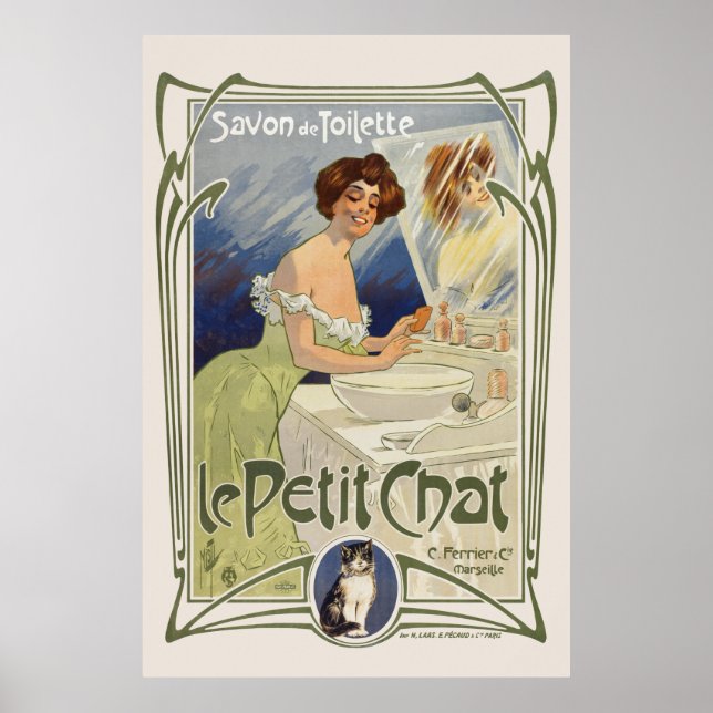 Le Petit Chat France Vintage Poster 1899 (Vorne)