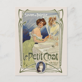 Le Petit Chat France Vintage Poster 1899 Postkarte