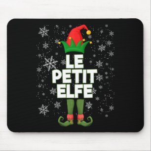 Le Petit Elfe Matching Pajamas Funny Christmas Gif Mousepad