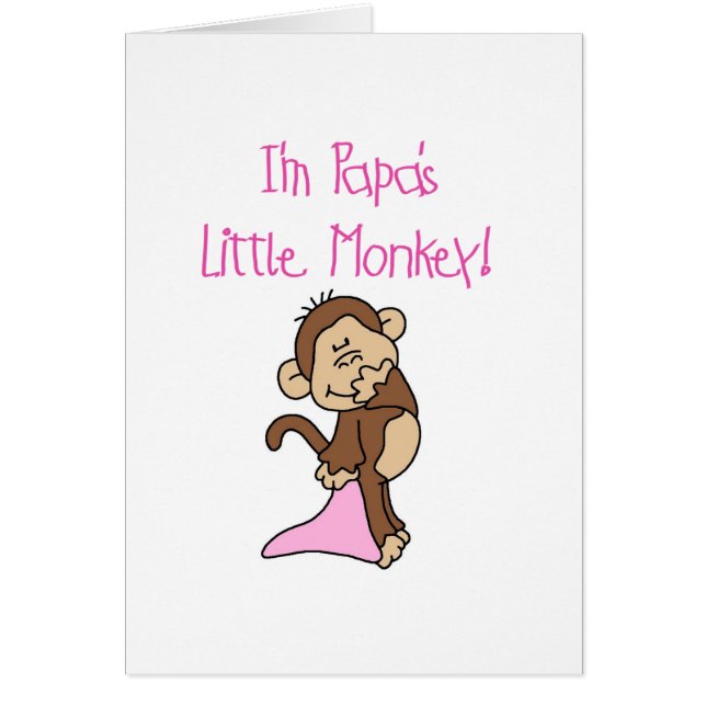 Le petit singe du papa - T-shirts et cadeaux roses (Devant)