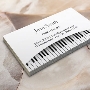 Le piano chic verrouille le carte de visite de