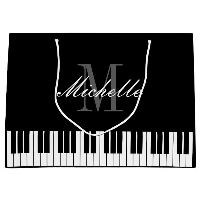 Le piano élégant verrouille des sacs de cadeau de (Devant)