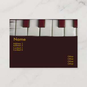Le piano verrouille le carte de visite