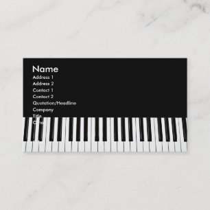 Le piano verrouille le carte de visite
