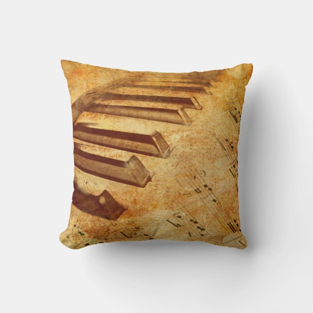 Le piano vintage verrouille le coussin décoratif (Recto)