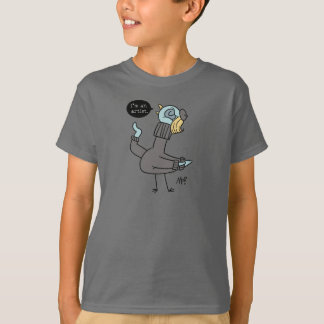 Le Pigeon Je suis un artiste T-shirt gris enfant