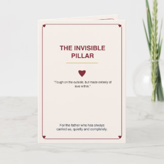 Le Pilier Invisible – Carte Sincère pour Papa