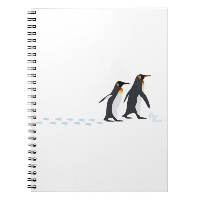 Le pingouin imprime le carnet grand (Devant)