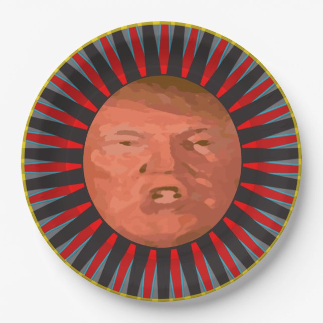 Le Plat D John Trump Plate Pappteller (Vorderseite)