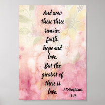 Le plus grand de ceux-ci est Love Christian Poster