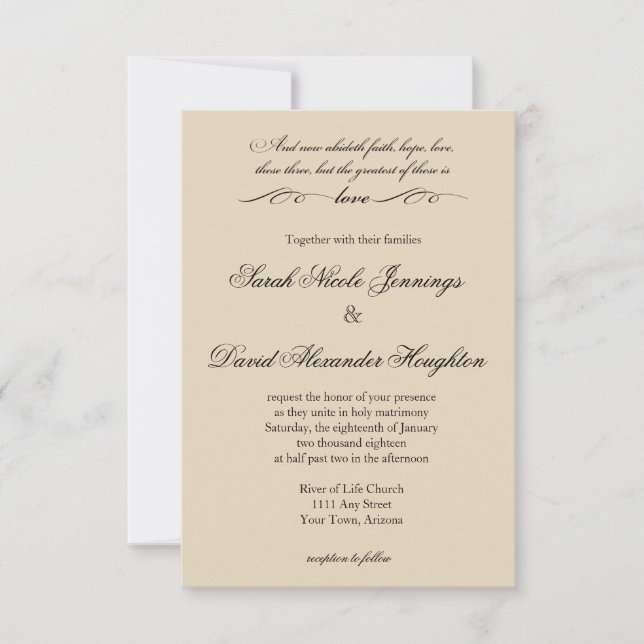 Le plus grand d'entre eux est Love Faire-part de m (Devant)