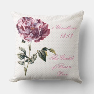 Le plus grand est Love Floral Polka Coussin