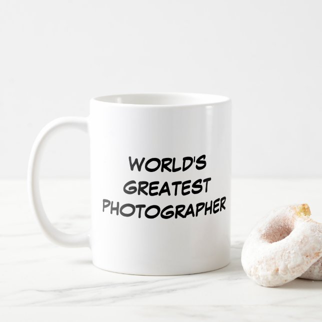 "Le plus grand photographe du monde" Mug (Avec donut)