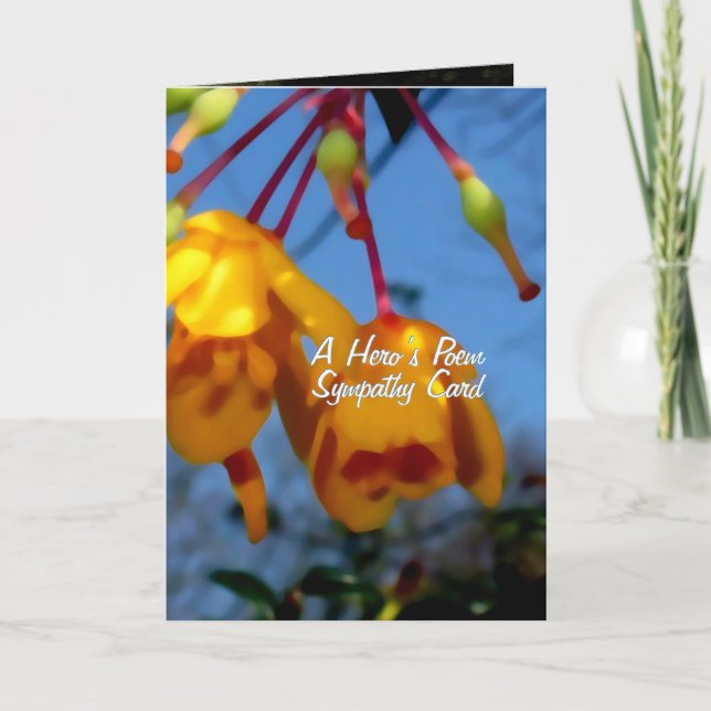 Le poème d'un héros, carte de sympathie (Devant)