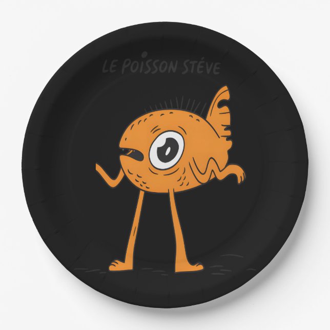 Le Poisson Steve Niedlich & Funny Pappteller (Vorderseite)