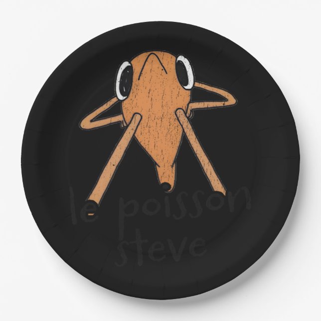Le Poisson Steve Niedlich Meme Pappteller (Vorderseite)