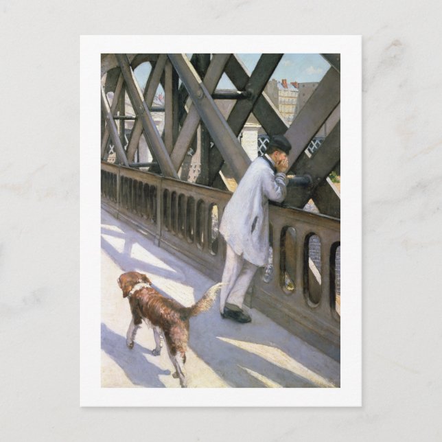 Le Pont de L'Europe: Details eines Ruheständlers u Postkarte (Vorderseite)