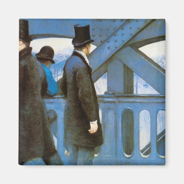 Le Pont de l'Europe von Gustave Caillebotte Magnet (Vorne)