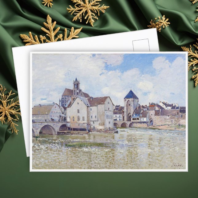 Le Pont de Moret, Alfred Sisley Postkarte (Von Creator hochgeladen)